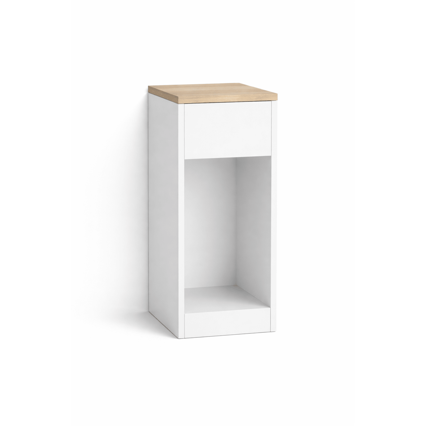 Lot 2 Tables de Chevet Étroites 20 cm – Tiroir + Compartiment – Ultra - Compact Chambre - Coin De Nuit - Table de chevet