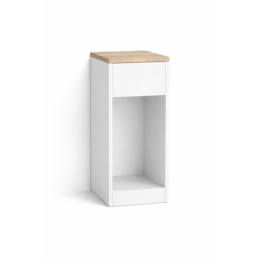 Lot 2 Tables de Chevet Étroites 20 cm – Tiroir + Compartiment – Ultra - Compact Chambre - Coin De Nuit - Table de chevet